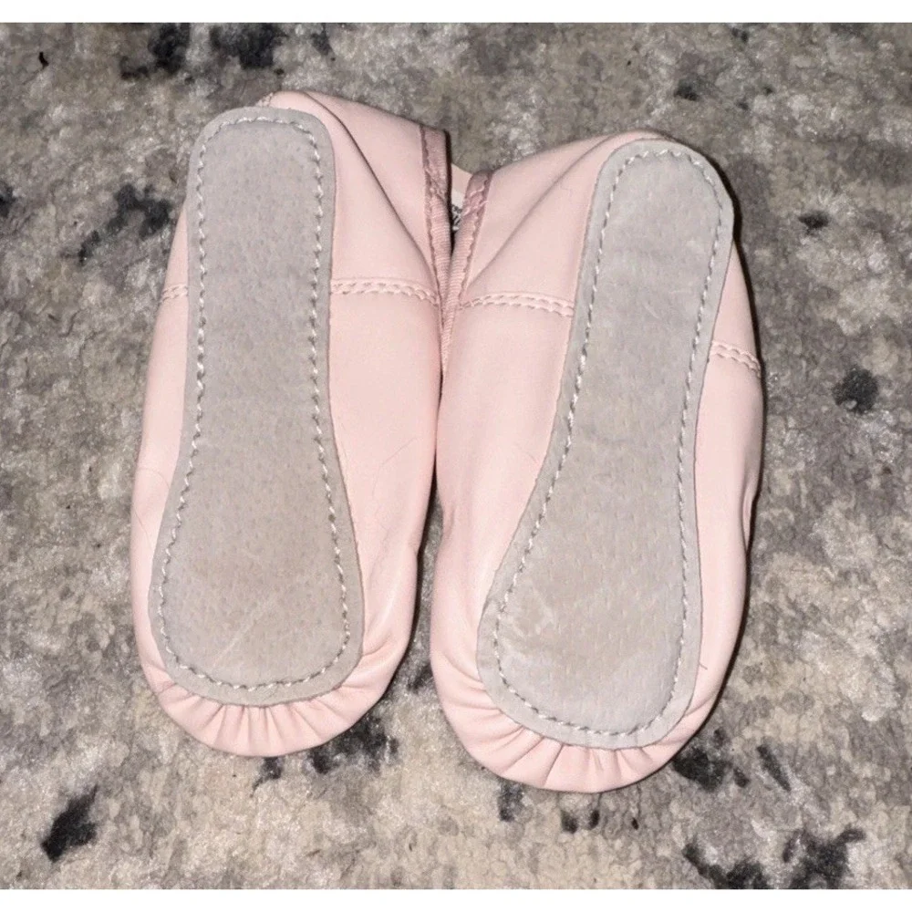 Danskin Ballet Slippers Toddler Girls Sz 9 Dance Pink Full Sole Shoes